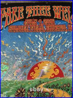 Grateful Dead GD50 Foil Triptych Poster Chicago, IL July 2015 Mike Dubois 50/500