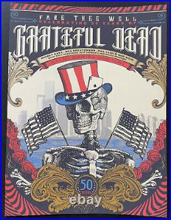 Grateful Dead GD50 Poster Signed & Numbered By Justin Helton July 4 Chicago 2015