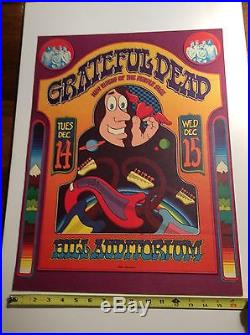 Grateful Dead Gary Grimshaw Poster first print Dec. 1971 RARE beautiful Pigpen