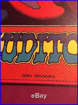 Grateful Dead Gary Grimshaw Poster first print Dec. 1971 RARE beautiful Pigpen