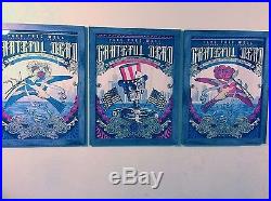 Grateful Dead Golden VIP 3Poster Set Justin Helton Rare FARE THEE WELL Free Ship