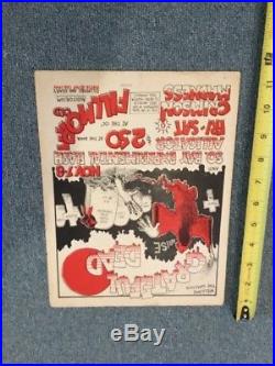 Grateful Dead Handbill Fillmore West 1969 Crimson Madness Rare Poster Alligator