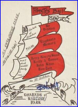 Grateful Dead Hells Angels Jerry Garcia Bo Diddley Signed Auto Concert Poster