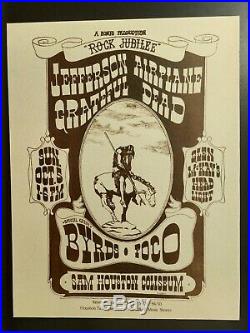 Grateful Dead, Jefferson Airplane, Byrds. Houston Coliseum, 10/5/69. HB NM+