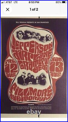 Grateful Dead & Jefferson Airplane Poster Bg-23 1966 Original 2nd Near Mint