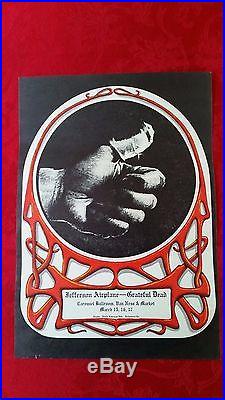 Grateful Dead Jefferson Airplane Sore Thumb Poster Original 1968 Alton Kelley