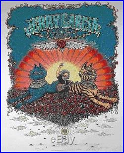 Grateful Dead Jerry Garcia Bed Of Roses Print by Spusta. Silver AE #73/100 MINT