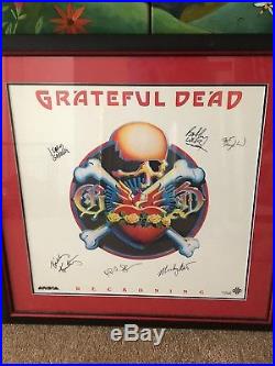 Grateful Dead Jerry Garcia Bob Weir Brent Poster Autographed by all 6 members
