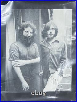 Grateful Dead Jerry Garcia Bobbie Weir Photo Poster Black And White Rare