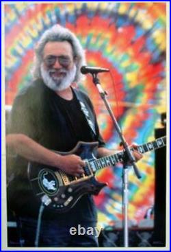 Grateful Dead Jerry Garcia on the Guitar Tie Dye Poster 24 x 36