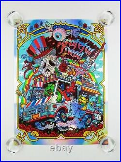 Grateful Dead Juanpa Art ScreenPrint Rainbow Foil Variant #/100 Band Tour Poster