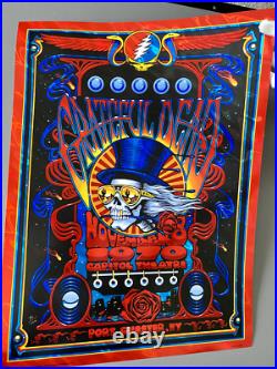 Grateful Dead LAVA FOIL Poster 1970 Capitol Theatre x/100 Biffle Original MINT