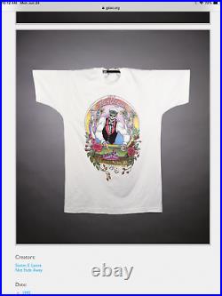 Grateful Dead Las Vegas 1992 t shirt production artwork signed, dated and framed