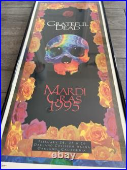Grateful Dead Last Mardi Gras Show Run Oakland Coliseum 1995 Concert Poster VTG