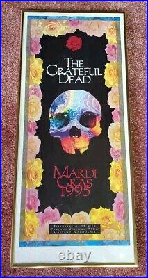 Grateful Dead Last Mardi Gras Show Run Oakland Coliseum 95 Concert Poster Framed