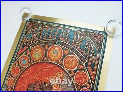 Grateful Dead Luke Martin Signed #/100 Gold Foil Art Print Poster Jerry Garcia