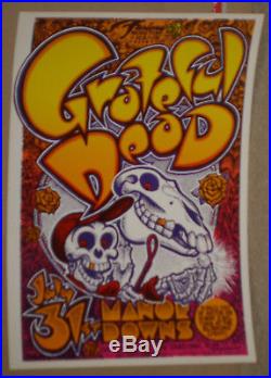 Grateful Dead Manor Downs Texas Awhq Fillmore Family Dog Era Poster