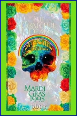 Grateful Dead Mardi Gras 1995 Concert Poster Print Oakland California SE