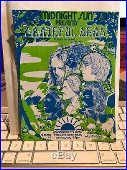 Grateful Dead Midnight Sun Phila Civic Center 8/4/74 Handbill Perfect No Folds