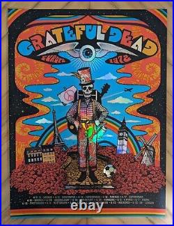 Grateful Dead Milestone Europe 1972 Foil Status Serigraph #'d xx/