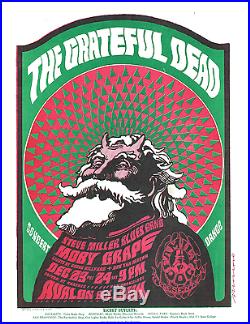 Grateful Dead Moby Grape Fillmore Era Family Dog Christmas Handbill Flyer 1966