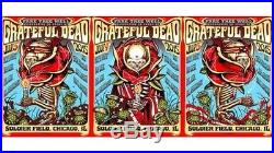 Grateful Dead Munk One CHICAGO VIP Brown Artist Print Set Signed Fare Thee Well