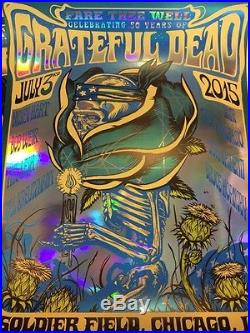 Grateful Dead Munk One GD50 Chicago 3 Print VIP foil RARE Posters