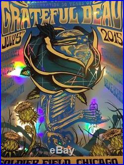Grateful Dead Munk One GD50 Chicago 3 Print VIP foil RARE Posters