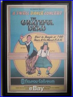 Grateful Dead Nassau Uniondale 1973 Concert Byrd Poster Swell Dance 2nd Framed
