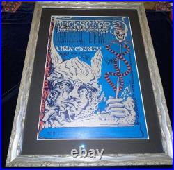 Grateful Dead OG Triple SIGNED Lee Conklin Lesh Weir Fillmore Concert Poster