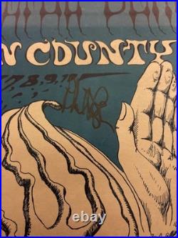 Grateful Dead OG Triple SIGNED Lee Conklin Lesh Weir Fillmore Concert Poster