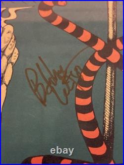 Grateful Dead OG Triple SIGNED Lee Conklin Lesh Weir Fillmore Concert Poster
