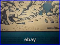 Grateful Dead OG Triple SIGNED Lee Conklin Lesh Weir Fillmore Concert Poster