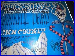 Grateful Dead OG Triple SIGNED Lee Conklin Lesh Weir Fillmore Concert Poster