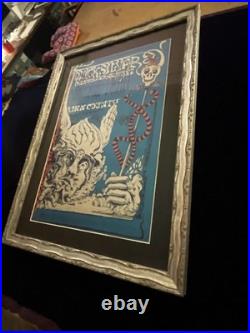 Grateful Dead OG Triple SIGNED Lee Conklin Lesh Weir Fillmore Concert Poster