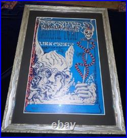 Grateful Dead OG Triple SIGNED Lee Conklin Lesh Weir Fillmore Concert Poster