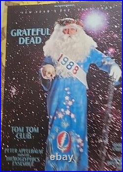 Grateful Dead Original Concert Poster From New Year's Eve 1988! Father Time BG