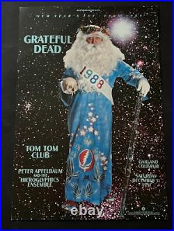 Grateful Dead Original Concert Poster From New Year's Eve 1988! Father Time bgp
