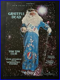 Grateful Dead Original Concert Poster From New Year's Eve 1988! Father Time bgp