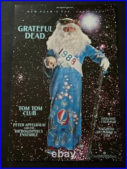 Grateful Dead Original Concert Poster From New Year's Eve 1988! Father Time bgp