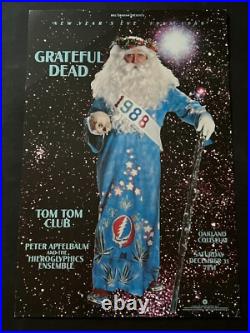 Grateful Dead Original Concert Poster From New Year's Eve 1988! Father Time bgp