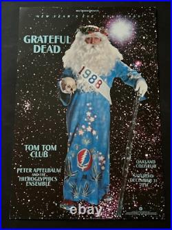 Grateful Dead Original Concert Poster From New Year's Eve 1988! Father Time bgp