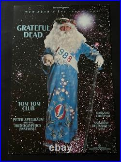 Grateful Dead Original Concert Poster From New Year's Eve 1988! Father Time bgp