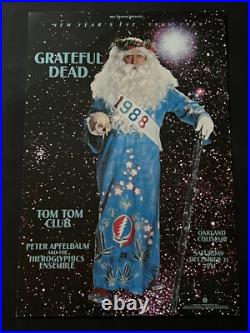Grateful Dead Original Concert Poster From New Year's Eve 1988! Father Time bgp