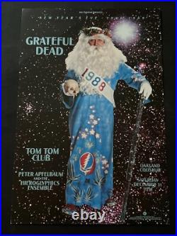Grateful Dead Original Concert Poster From New Year's Eve 1988! Father Time bgp