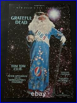 Grateful Dead Original Concert Poster From New Year's Eve 1988! Father Time bgp