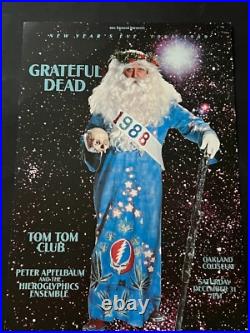 Grateful Dead Original Concert Poster From New Year's Eve 1988! Father Time bgp
