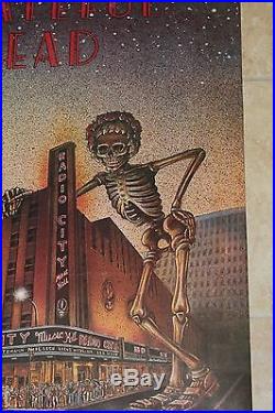 Grateful Dead Original Poster New York Radio City October 22-31 1980 Card Stock