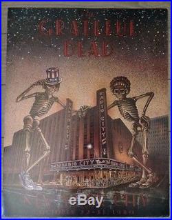 Grateful Dead Original Poster Radio City October 22-31 1980 on Board Stock LOOK