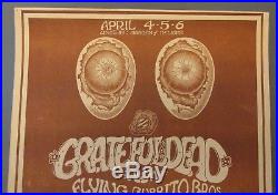 Grateful Dead POSTER Original AOR 2.26 AUM/Flying Burrito Bros